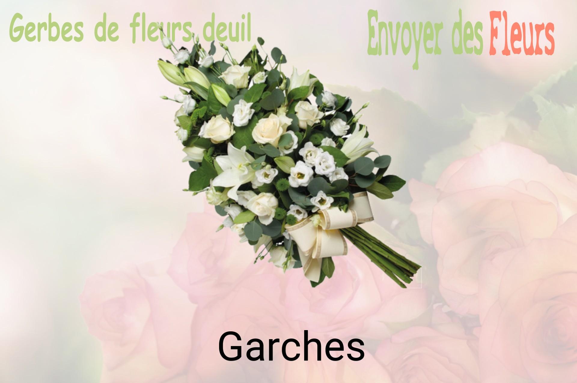 Gerbe de fleurs de deuil livrée à Garches